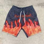 Statement street style casual sports shorts