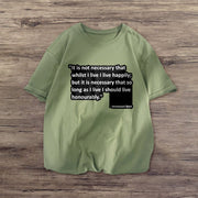 Letter personality printed casual short-sleeved T-shirt