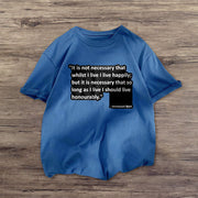 Letter personality printed casual short-sleeved T-shirt