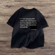 Letter personality printed casual short-sleeved T-shirt