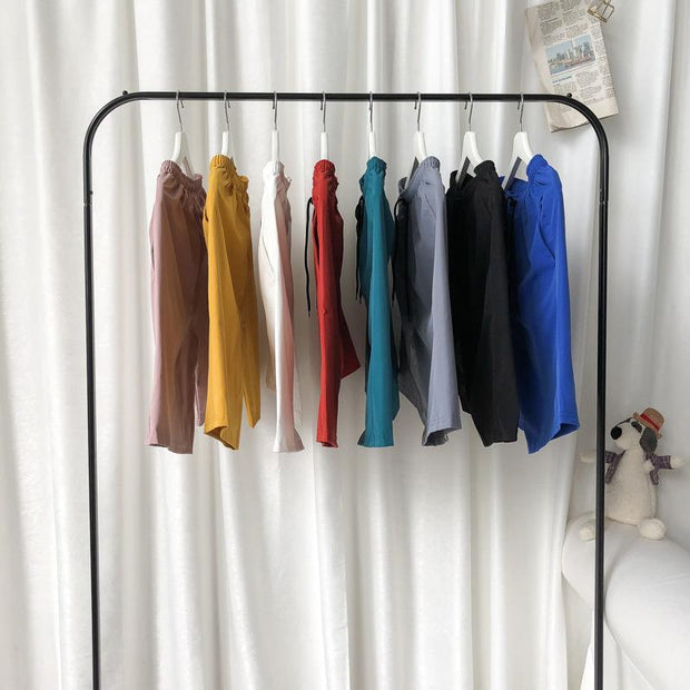 Trend solid color sports shorts