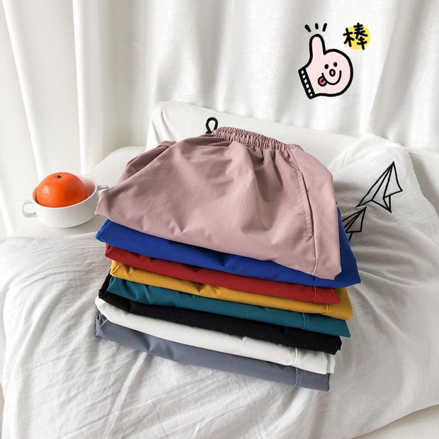 Trend solid color sports shorts