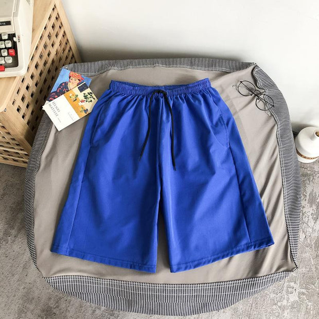 Trend solid color sports shorts