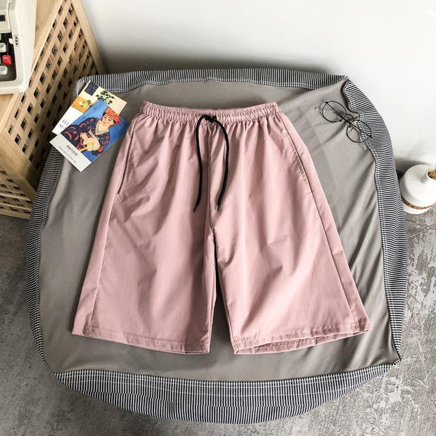 Trend solid color sports shorts