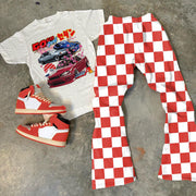 Sakura & Car Print Two Piece Set