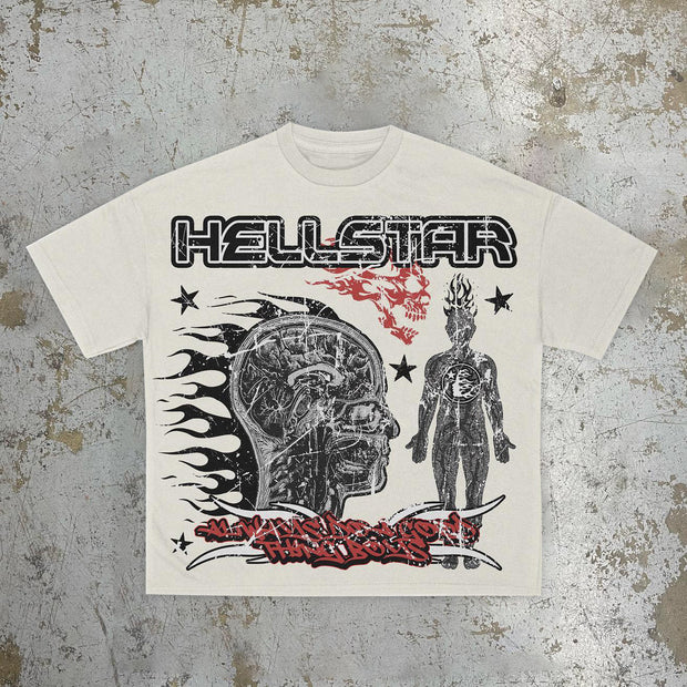 Retro trendy street hip-hop short-sleeved T-shirt