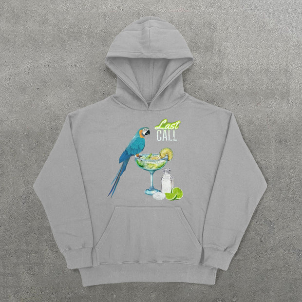 Last Call Print Long Sleeve Hoodies