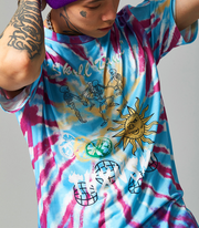 Personalized printed street tie-dye loose short-sleeved T-shirt