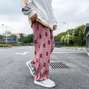 Robbers hood full printed retro corduroy casual trousers