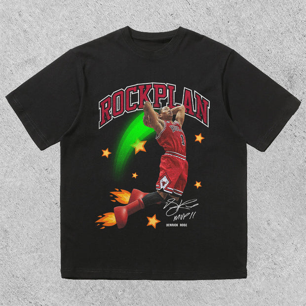 Limited edition trapeze dunk casual street sports T-shirt