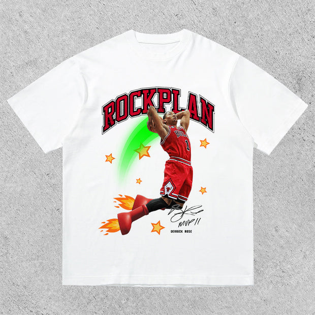 Limited edition trapeze dunk casual street sports T-shirt