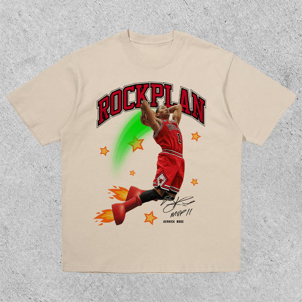 Limited edition trapeze dunk casual street sports T-shirt