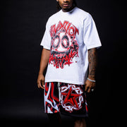 Ghost casual street T-shirt mesh shorts two-piece set