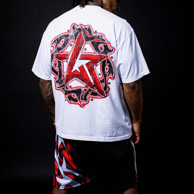 Ghost casual street T-shirt mesh shorts two-piece set