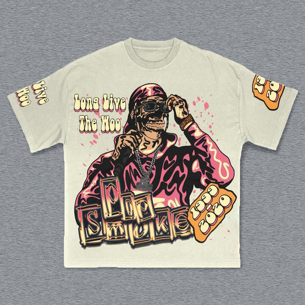 Hippie Print Short Sleeve T-Shirt