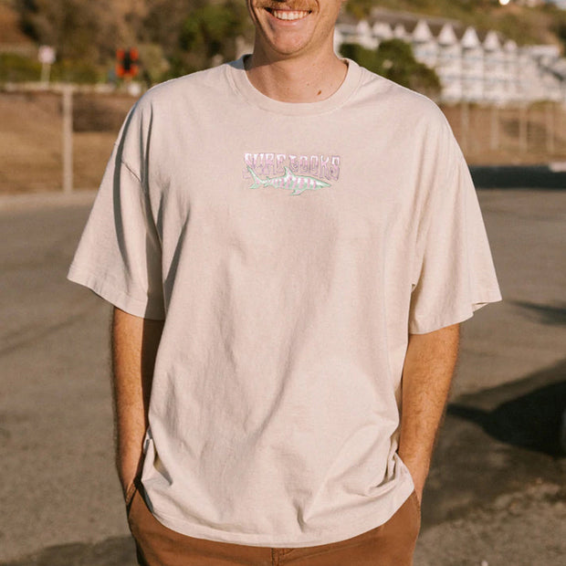 Trendy Resort Style Casual Round Neck Loose Printed T-Shirt