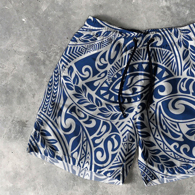 Polynesia Print 5 Inseam Shorts
