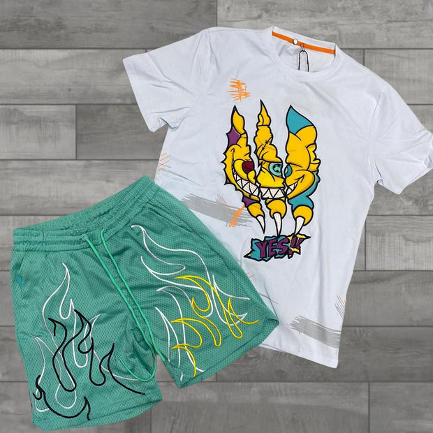 Fashionable Sport Print T-Shirt Set