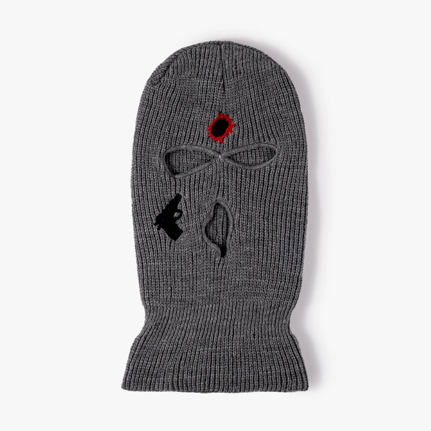 Street Couple Embroidered Three-Hole Beanie