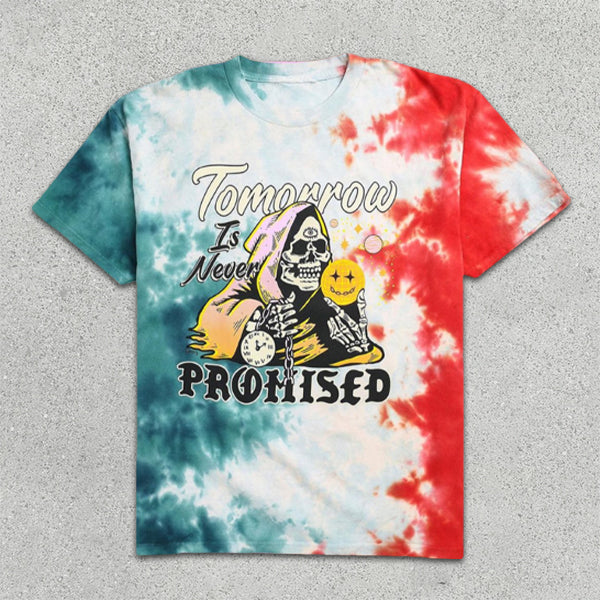 Gradient Skull Graphic Print Short Sleeve T-Shirt