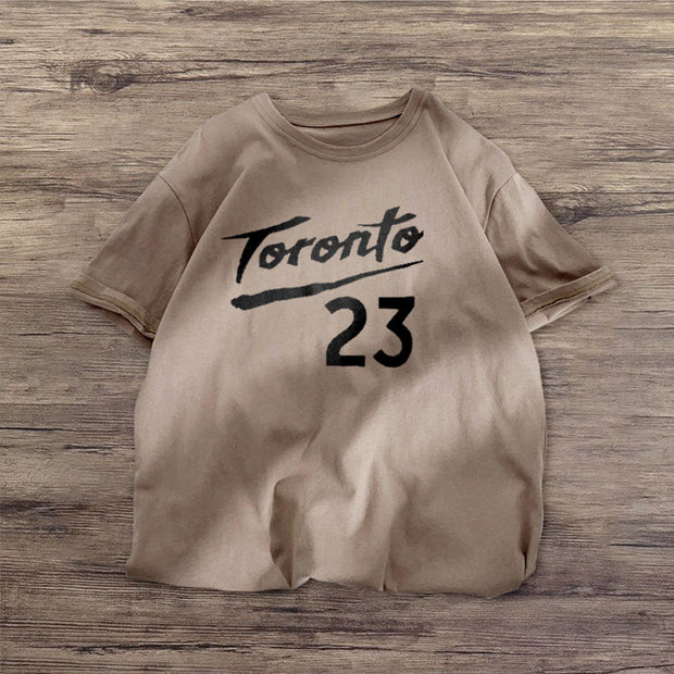 Casual print trendy street style T-shirt