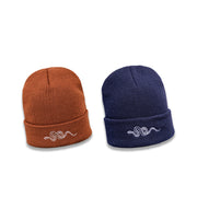 Personality all-match embroidery snake knit hat men