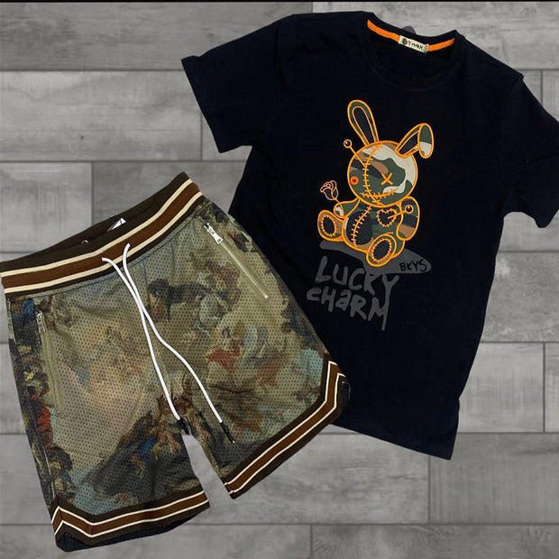 Rabbit Short Sleeve Two Piece Set