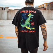 Hip Hop Dinosaur Print Couple Casual Short Sleeve T-Shirt