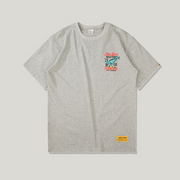 Hip Hop Dinosaur Print Couple Casual Short Sleeve T-Shirt