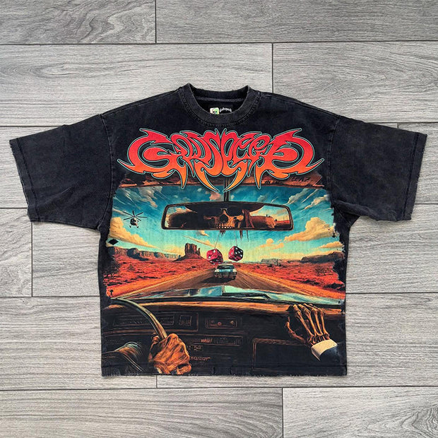 Casual Oversized Printed Short Sleeve T-Shirt