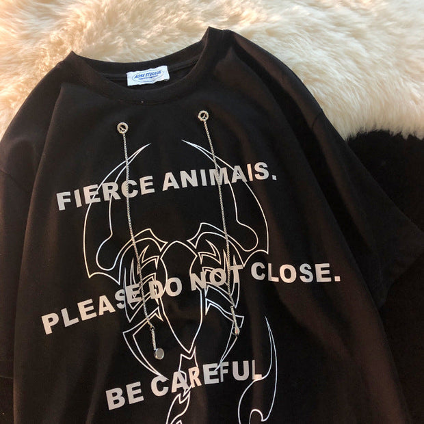 Fashion street hip-hop tide brand short-sleeved T-shirt