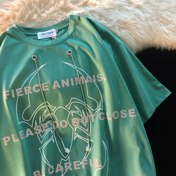 Fashion street hip-hop tide brand short-sleeved T-shirt