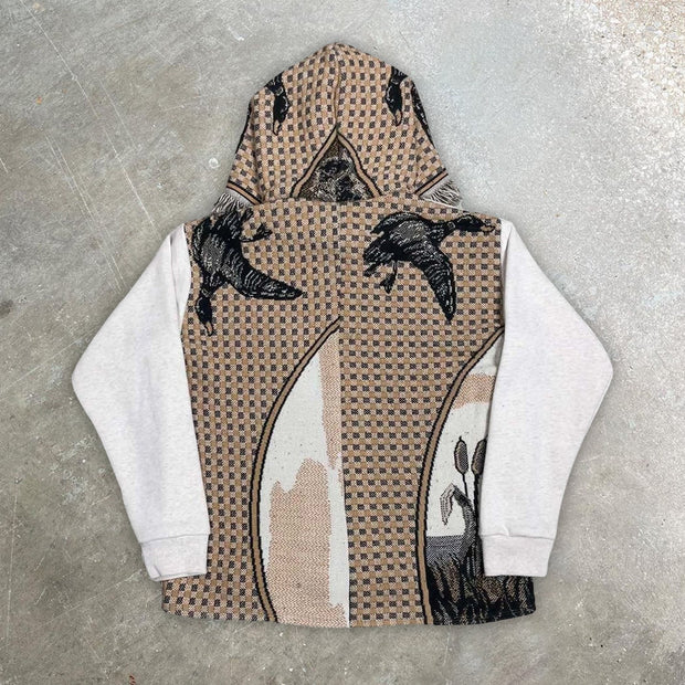 Cartoon Casual Vintage Print Hoodie