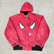 Street Spider Embroidery Zipper Lined Jacket