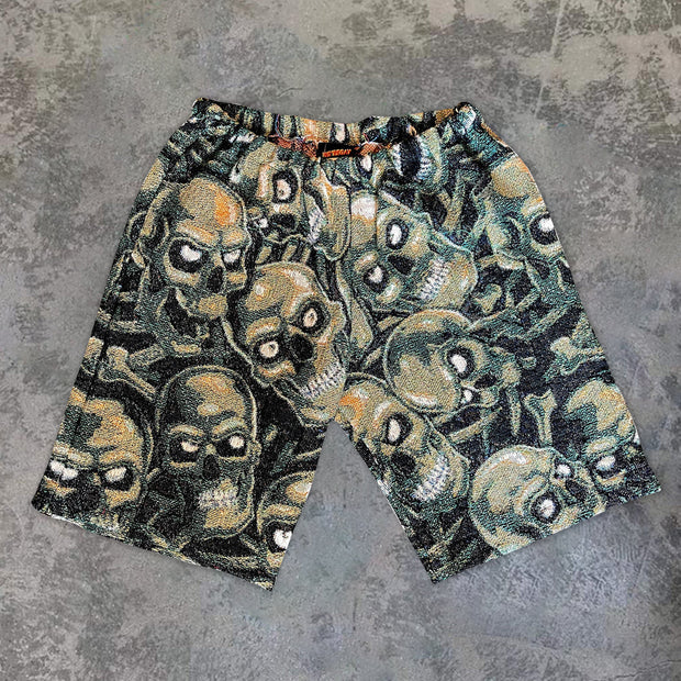 Spoof Vintage Graphic Cotton Knit Shorts