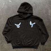 Vintage Tide Brand Print Fashion Long Sleeve Hoodie