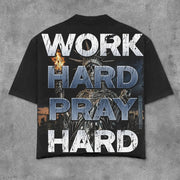 Statue Of Liberty Skull Print Short Sleeve T-Shirt