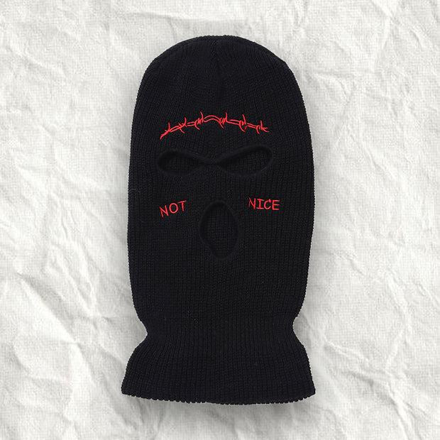 Eyes Hollow Out Funny Pullover Knit Hat