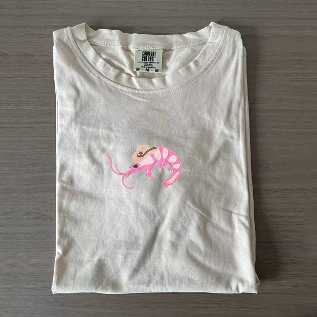 Embroidered Shrimp Sheriff T-shirt