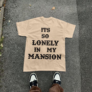 Pop singer print crew neck T-shirt