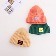Black retro smiling men and women warm knitted hats
