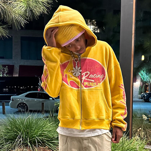 Casual Street Vintage Zipper Hoodie