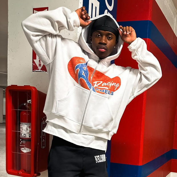 Casual Street Vintage Zipper Hoodie