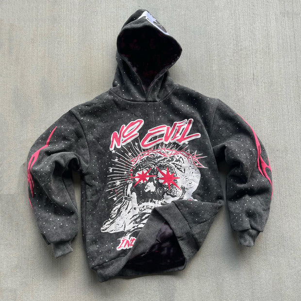 Skull casual street hoodie