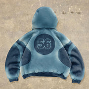 Fashionable Contrast Color Print Long Sleeve Hoodies