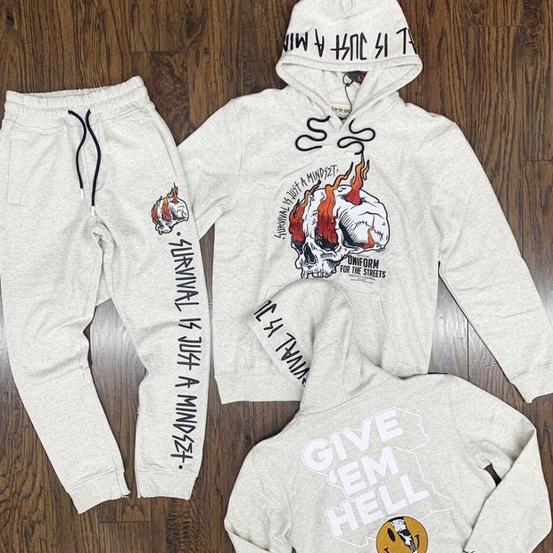 Casual long sleeve printed men's suit