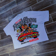 Car Party Print Street T-Shirt