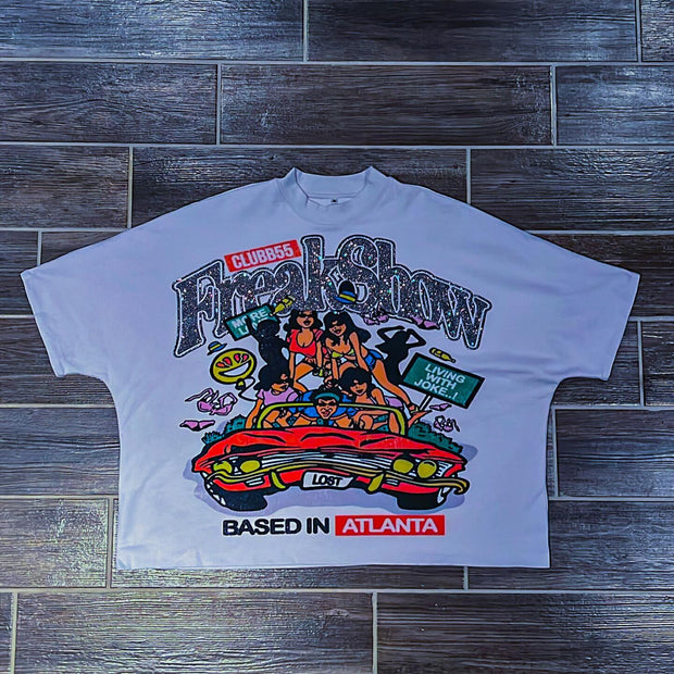 Car Party Print Street T-Shirt