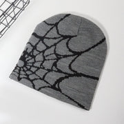 Spider web Y2K jacquard hat for men and women