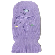 Knitted hat thick three-eye hat
